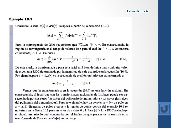 La Transformada z . 