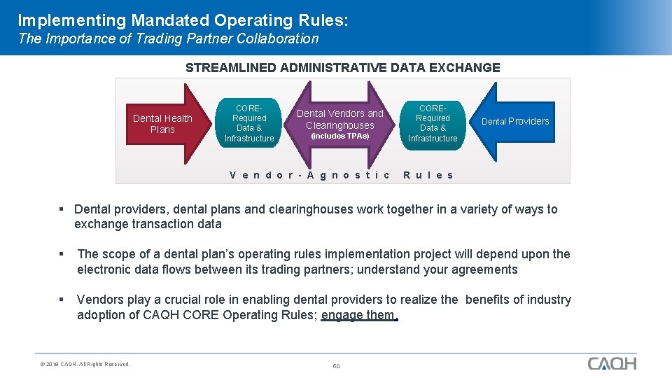 Implementing Mandated Operating Rules: The Importance of Trading Partner Collaboration STREAMLINED ADMINISTRATIVE DATA EXCHANGE