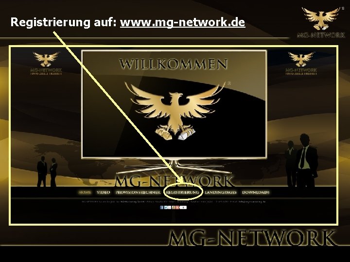 Registrierung auf: www. mg-network. de 