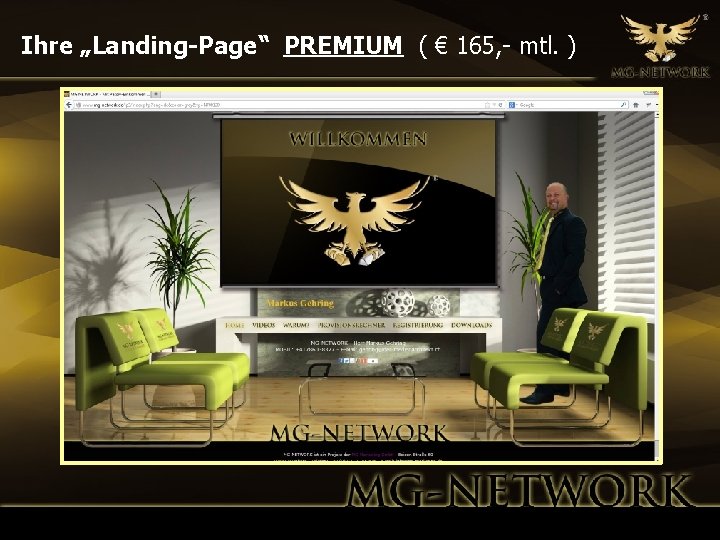 Ihre „Landing-Page“ PREMIUM ( € 165, - mtl. ) 