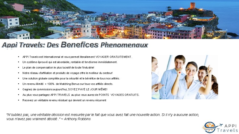 Appi Travels: Des Benefices Phenomenaux • APPI Travels est Internationnal et vous permet literallement