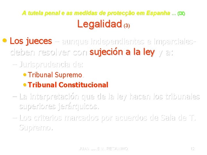 A tutela penal e as medidas de protecção em Espanha … (IX) Legalidad (3)