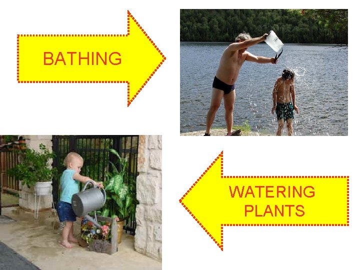 BATHING WATERING PLANTS 