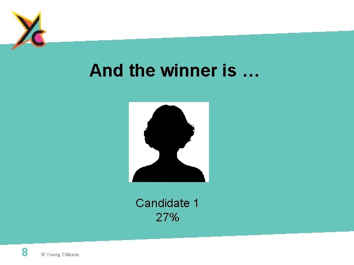 And the winner is … Candidate 1 27% 8 © Young Citizens 