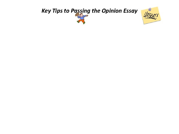 Key Tips to Passing the Opinion Essay 