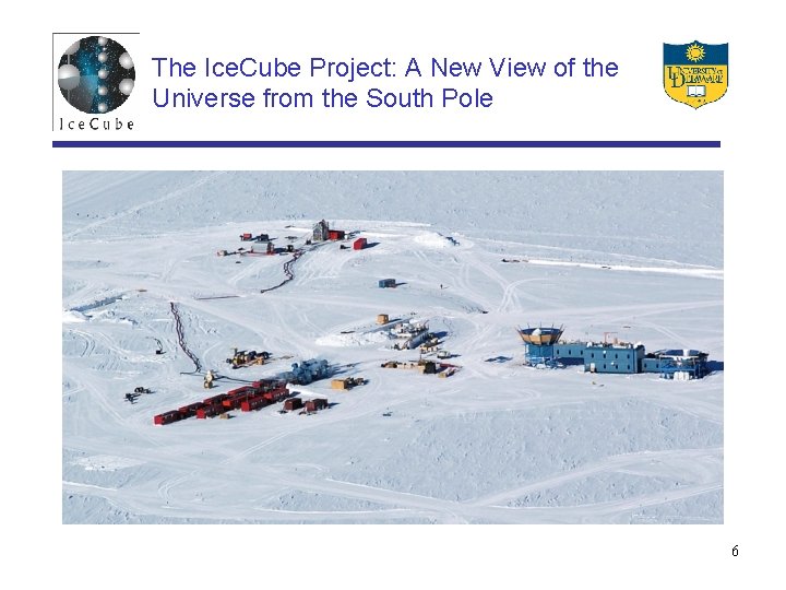 The Ice. Cube Project: A New View of the Universe from the South Pole