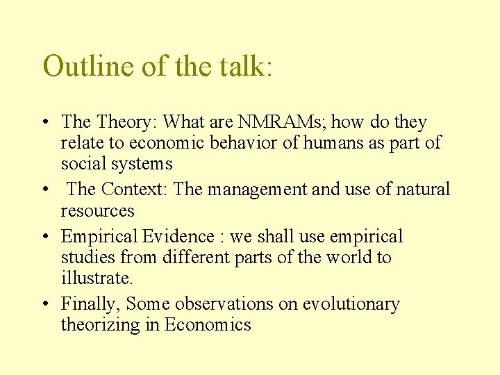 Outline of the talk: • Theory: What are NMRAMs; how do they relate to