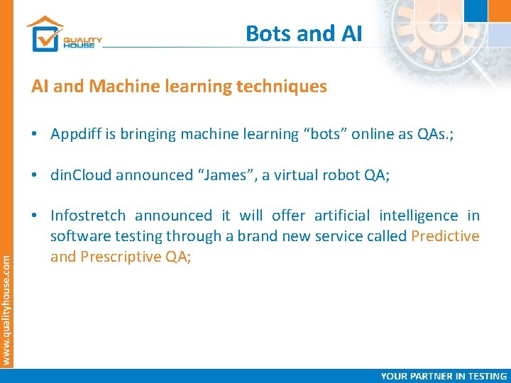 Bots and AI AI and Machine learning techniques • Appdiff is bringing machine learning