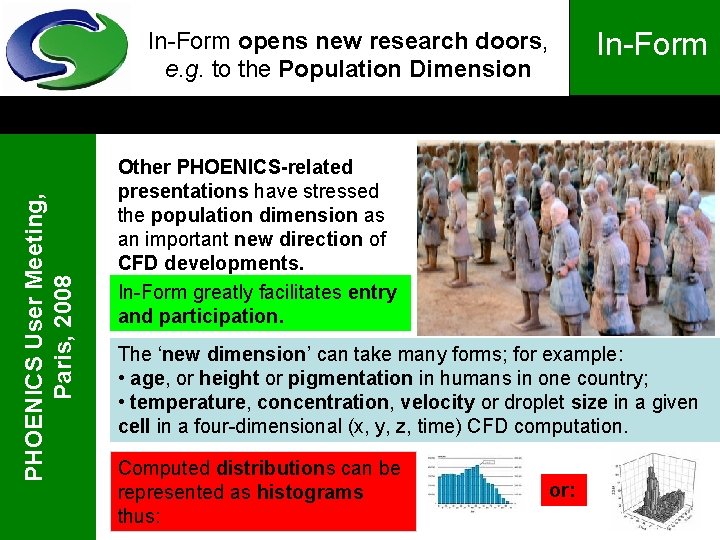 PHOENICS User Meeting, Paris, 2008 In-Form opens new research doors, e. g. to the