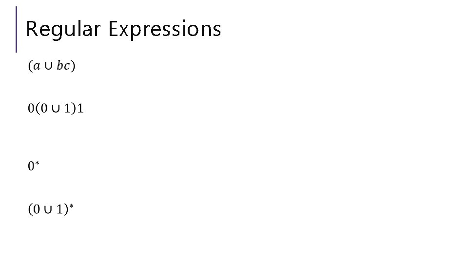 Regular Expressions 