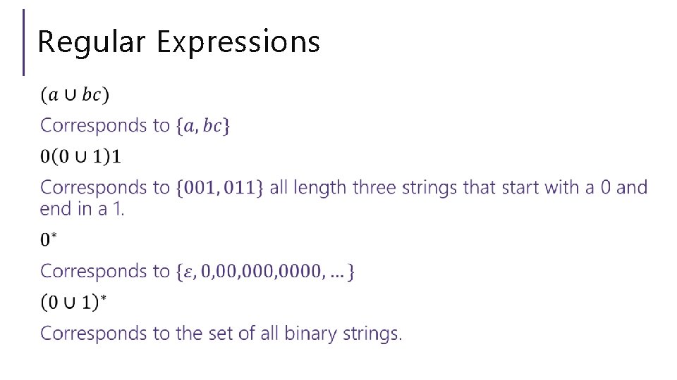 Regular Expressions 