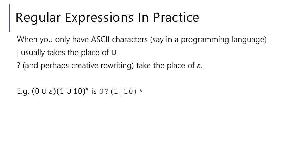 Regular Expressions In Practice 