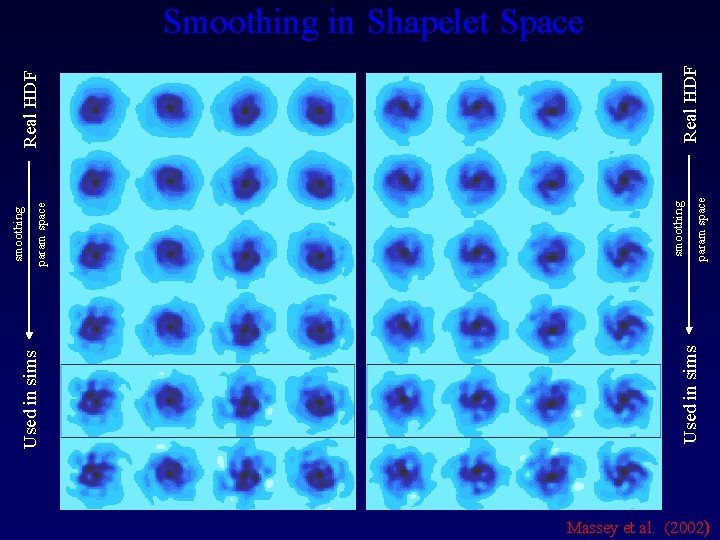 Used in sims param space smoothing Real HDF Smoothing in Shapelet Space Massey et