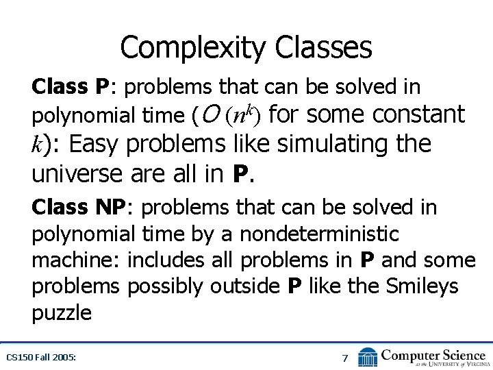 Class 15 P vs NP Smiley Puzzles and