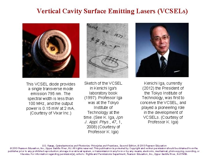 Vertical Cavity Surface Emitting Lasers (VCSELs) This VCSEL diode provides a single transverse mode