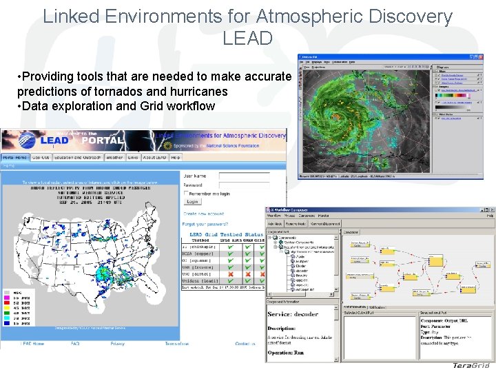 Linked Environments for Atmospheric Discovery LEAD • Providing tools that are needed to make