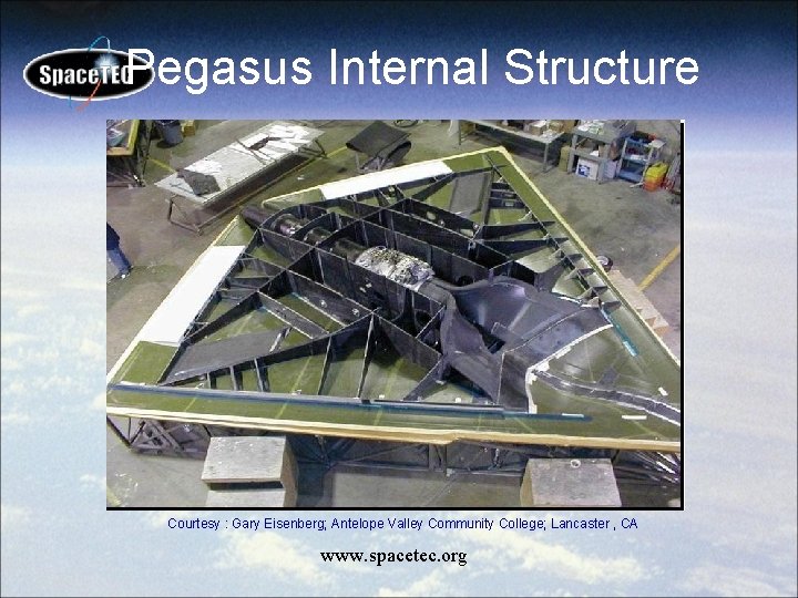 Pegasus Internal Structure Courtesy : Gary Eisenberg; Antelope Valley Community College; Lancaster , CA