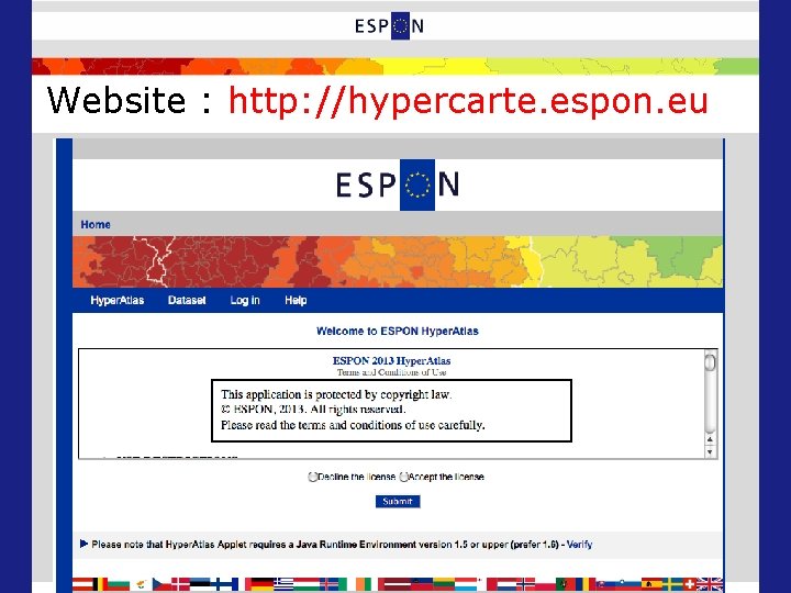 Website : http: //hypercarte. espon. eu 