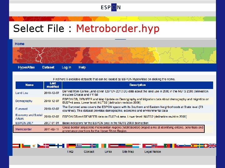 Select File : Metroborder. hyp 