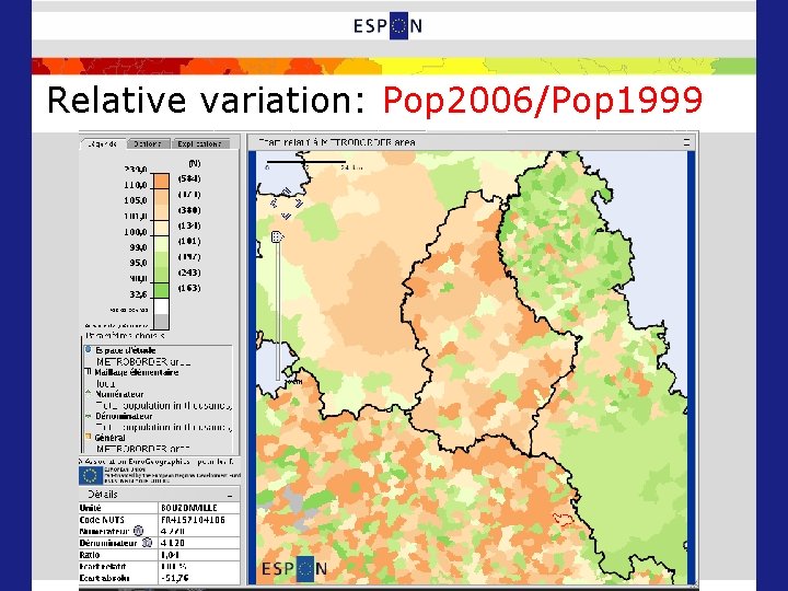 Relative variation: Pop 2006/Pop 1999 