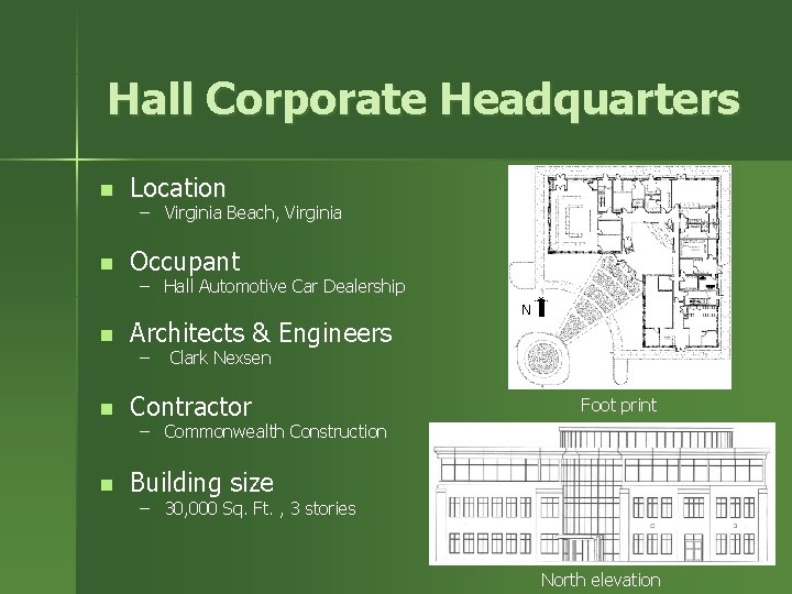 Hall Corporate Headquarters n Location n Occupant – Virginia Beach, Virginia – Hall Automotive