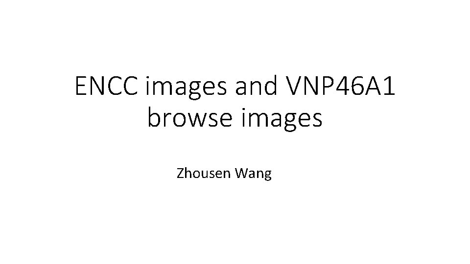 ENCC images and VNP 46 A 1 browse images Zhousen Wang 