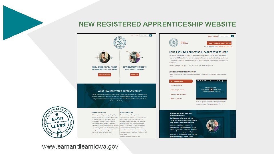 NEW REGISTERED APPRENTICESHIP WEBSITE www. earnandlearniowa. gov 