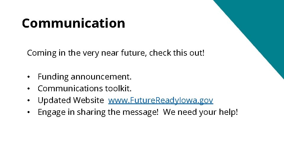 Communication Coming in the very near future, check this out! • • Funding announcement.