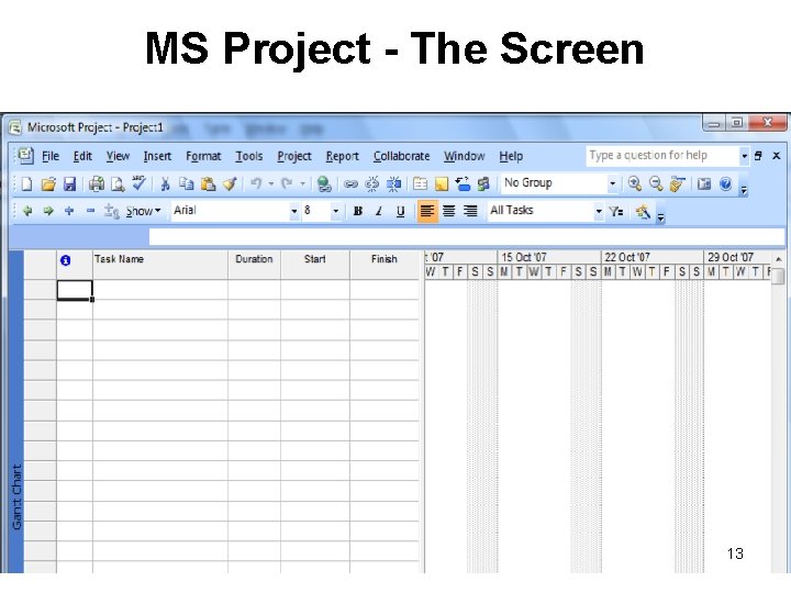 MS Project - The Screen 13 