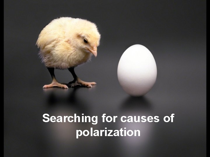 Searching for causes of polarization Searching for causes of polarization