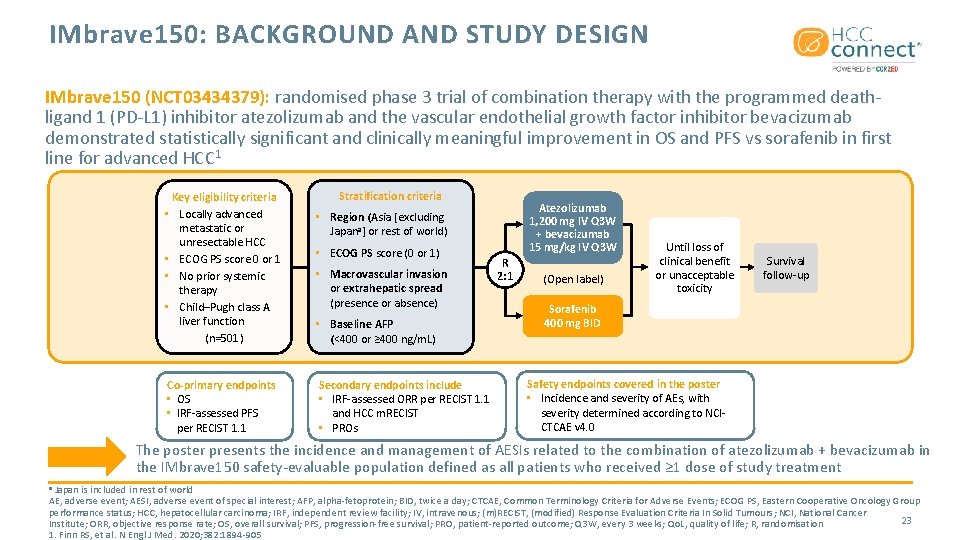 IMbrave 150: BACKGROUND AND STUDY DESIGN IMbrave 150 (NCT 03434379): randomised phase 3 trial