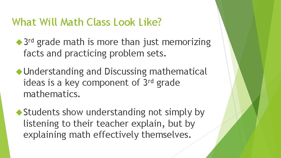 We Will Math Welcome To Third Grade What Will My Student