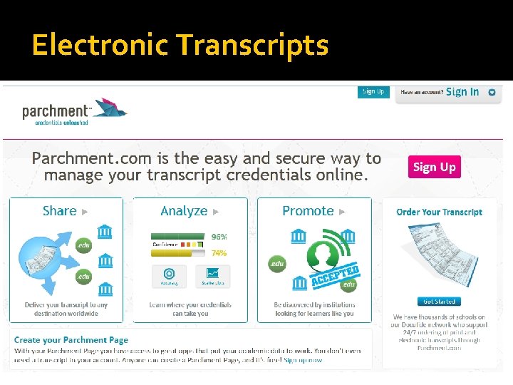 Electronic Transcripts 