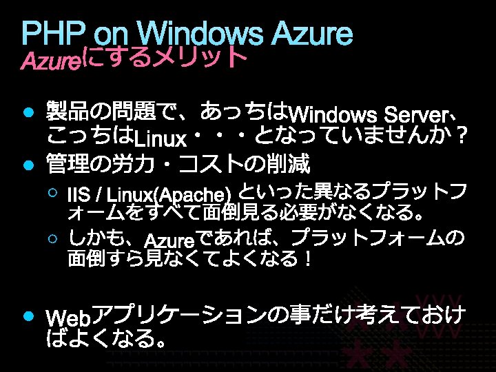 PHP on Windows Azure 