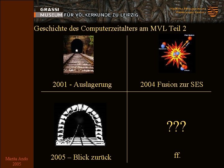 Geschichte des Computerzeitalters am MVL Teil 2 2001 - Auslagerung Comic 2 Marita Ando