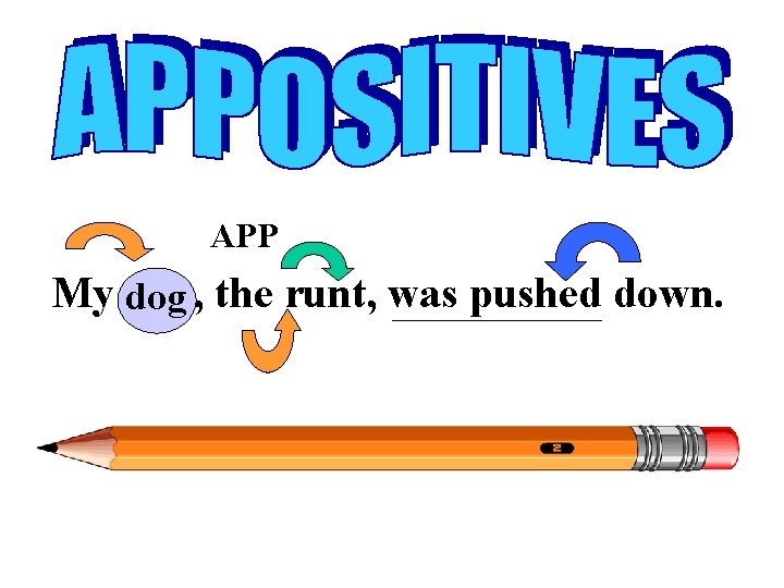 APP My dog, the runt, was pushed down. 