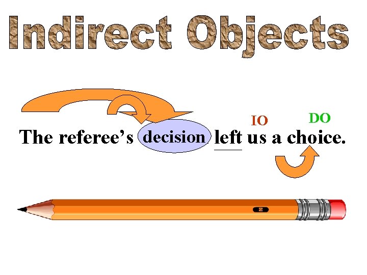 IO DO decision left us a choice. The referee’s decision 