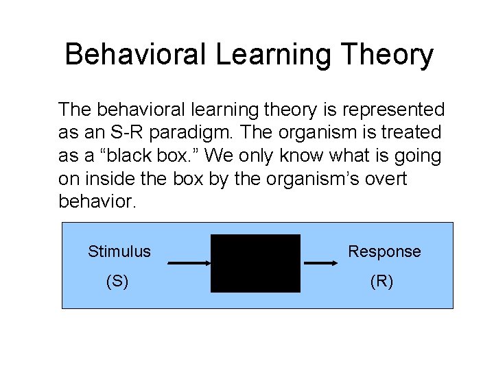 Learning Chapter 5 Part I William G Huitt