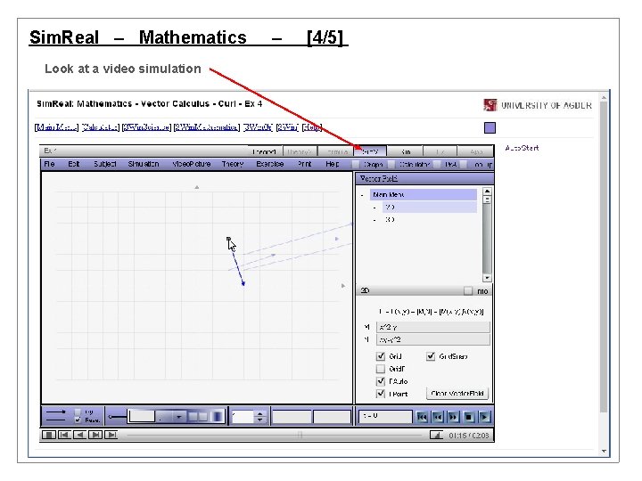 Sim. Real – Mathematics Look at a video simulation – [4/5] 