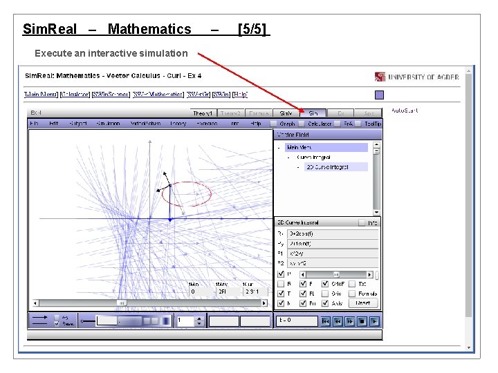 Sim. Real – Mathematics Execute an interactive simulation – [5/5] 