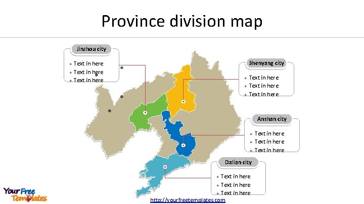 Province division map Jinzhou city l l l Shenyang city Text in here l