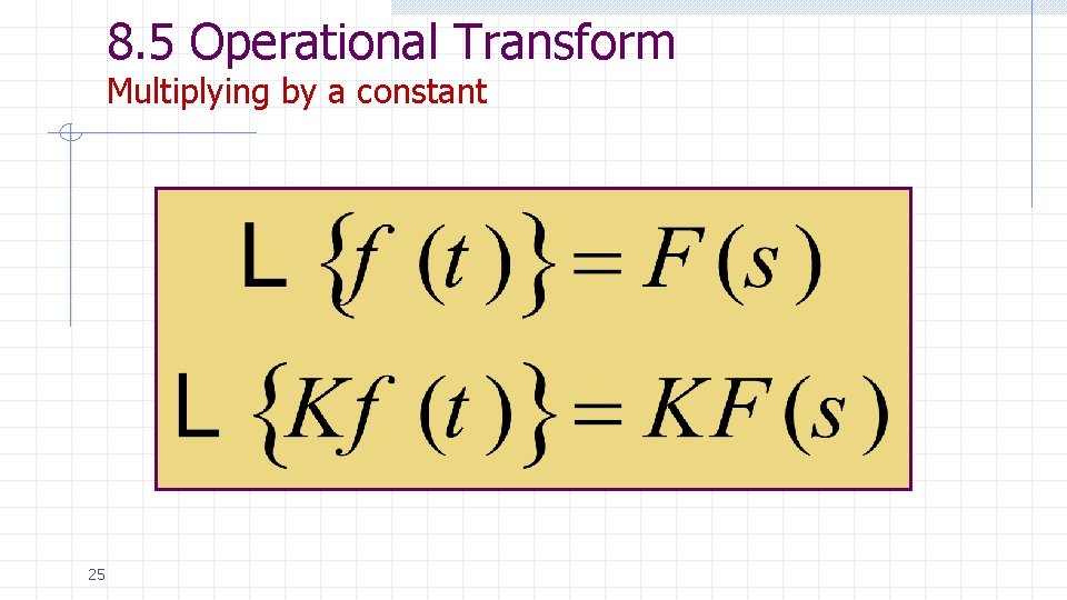 8. 5 Operational Transform Multiplying by a constant 25 