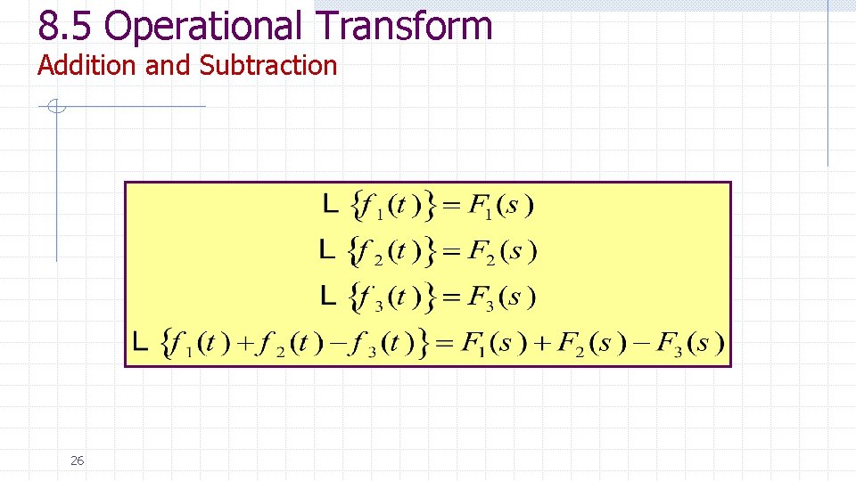 8. 5 Operational Transform Addition and Subtraction 26 