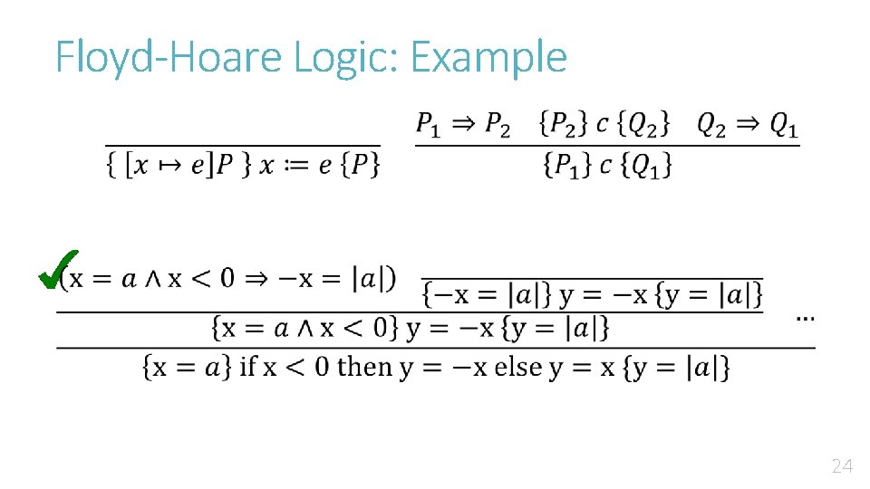 Floyd-Hoare Logic: Example 24 
