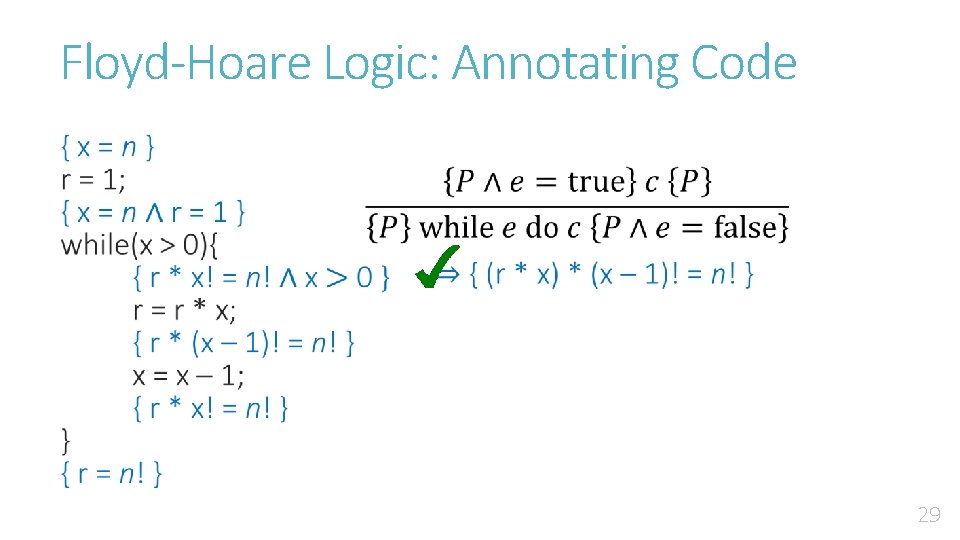 Floyd-Hoare Logic: Annotating Code • 29 