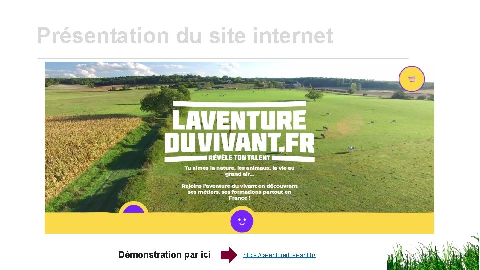 Présentation du site internet 13/12/2019 Démonstration par ici https: //laventureduvivant. fr/ 7 