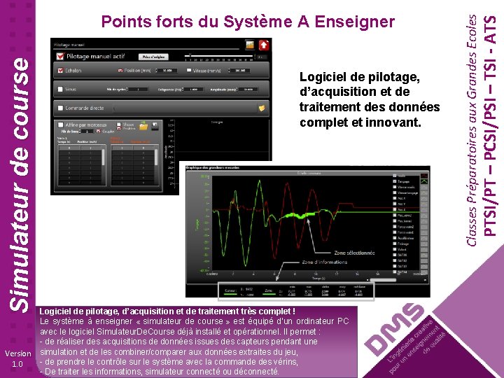 Version 1. 0 Logiciel de pilotage, d’acquisition et de traitement très complet ! Le