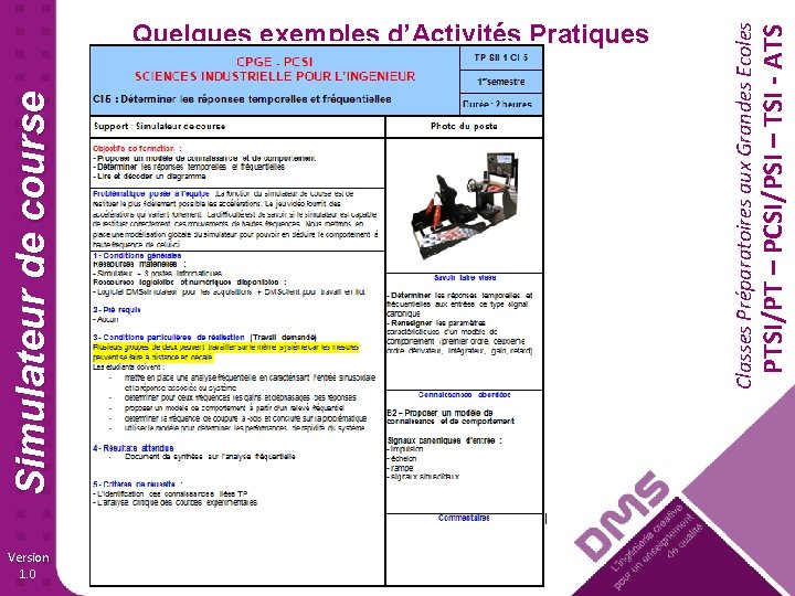 Version 1. 0 PTSI/PT – PCSI/PSI – TSI - ATS Classes Préparatoires aux Grandes