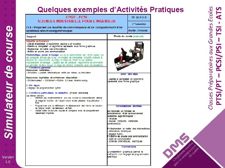 Version 1. 0 PTSI/PT – PCSI/PSI – TSI - ATS Classes Préparatoires aux Grandes