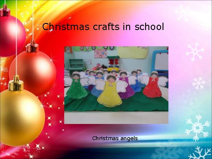Christmas crafts in school Christmas angels 